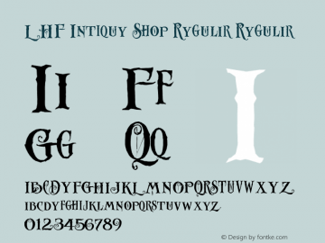 LHF Antique Shop Regular Regular Version 1.000;PS 001.000;hotconv 1.0.38图片样张