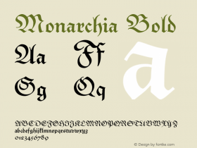 Monarchia Bold 001.000 Font Sample