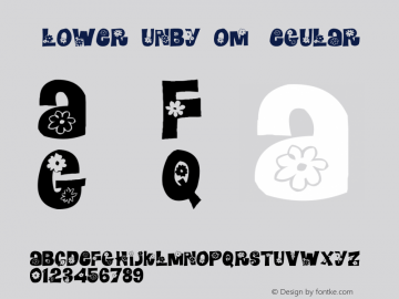 FlowerFunbyTom Regular Version 1.02; February 19, 2000 Font Sample