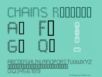 CHAINS Regular Macromedia Fontographer 4.1 3/1/99图片样张