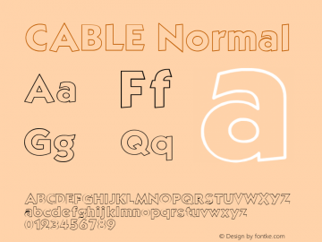 CABLE Normal 1.0 Thu Oct 14 02:34:10 1993图片样张