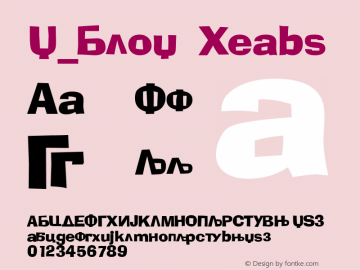 X_Blox Heavy Macromedia Fontographer 4.1 08.09.2002 Font Sample