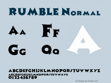 RUMBLE Normal . . . Font Sample