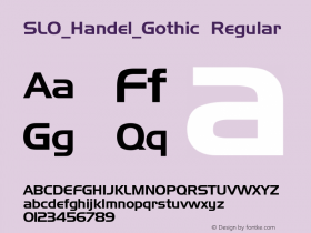 SLO_Handel_Gothic Regular Converted from D:\WINDOWS\TRUETYPE\HANDELN.TF1 by ALLTYPE Font Sample