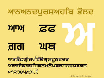 AnandpurSahib Bold Altsys Fontographer 4.0 11/12/93 Font Sample