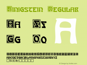 Kinigstein Regular Altsys Fontographer 3.5  7/1/92 Font Sample