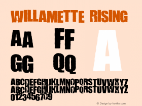 Willamette Rising Version 1.000 Font Sample