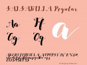 SALSABILLA Regular Version 1.000 Font Sample