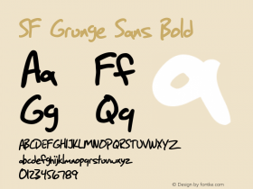 SF Grunge Sans Bold Version 1.1 Font Sample