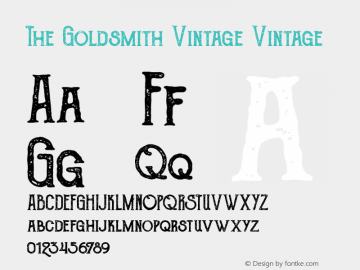 The Goldsmith Vintage Vintage Version 1.000图片样张