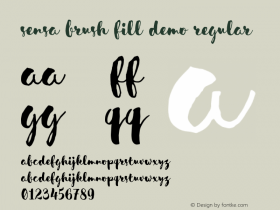 Sensa Brush Fill Demo Regular Version 1.000;PS 001.000;hotconv 1.0.88;makeotf.lib2.5.64775 Font Sample