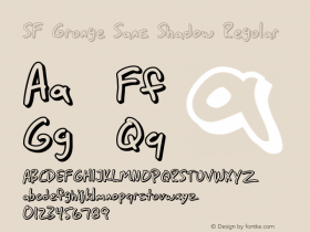 SF Grunge Sans Shadow Regular Version 1.1图片样张