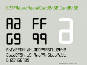 BW7pRoundRoundCondense Condense Version 001.000 Font Sample