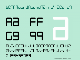 BW7pRoundRoundNarrow Medium Version 001.000 Font Sample