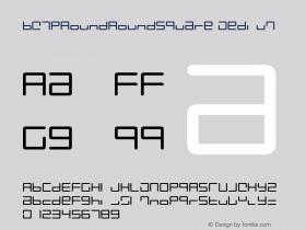 BW7pRoundRoundSquare Medium Version 001.000 Font Sample