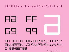 BW7pRoundRoundWide Medium Version 001.000 Font Sample