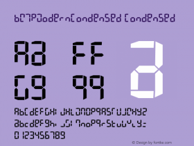 BW7pModernCondensed Condensed Version 001.000 Font Sample