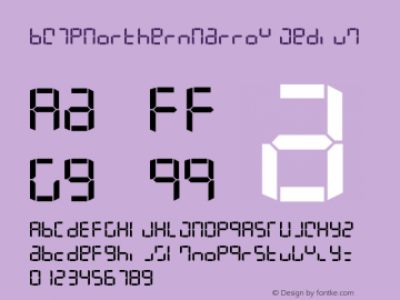 BW7pNorthernNarrow Medium Version 001.000 Font Sample