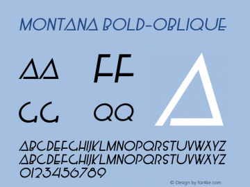 Montana Bold-Oblique 1.000 Font Sample