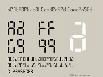 BW7tpOpticalCondensed Condensed Version 001.000 Font Sample