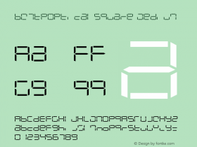 BW7tpOpticalSquare Medium Version 001.000 Font Sample