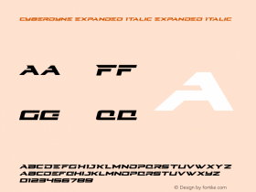 Cyberdyne Expanded Italic Expanded Italic Version 1.0; 2015图片样张