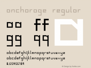 Anchorage Regular Version 1.000;PS 001.000;hotconv 1.0.70;makeotf.lib2.5.58329 Font Sample