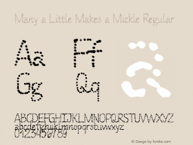 Many a Little Makes a Mickle Regular Version 1.00 Sept 27, 2015, initial release Font Sample