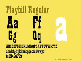 Playbill Regular Altsys Fontographer 3.5  3/8/92 Font Sample