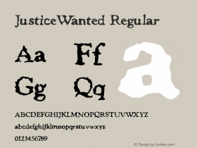 JusticeWanted Regular Version 1.00 November 24, 2015, initial release图片样张