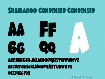 Shablagoo Condensed Condensed Version 1.0; 2015图片样张