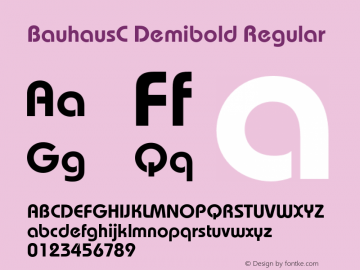 BauhausC Demibold Regular OTF 1.0;PS 001.000;Core 116;AOCM 1.0 28 Font Sample