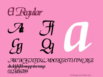 El Regular Altsys Fontographer 3.5  3/7/92 Font Sample