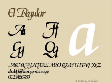 El Regular Altsys Fontographer 3.5  3/7/92 Font Sample