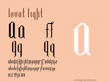 Lovat Light Macromedia Fontographer 4.1.4 1/12/97 Font Sample