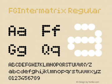 FGIntermatrix Regular Macromedia Fontographer 4.1.5 25/3/98图片样张