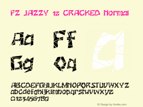 FZ JAZZY 12 CRACKED Normal 1.000 Font Sample