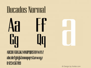 Ducados Normal Version 001.001 Font Sample