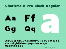 Charlevoix Pro Black Regular Version 1.000;PS 001.000;hotconv 1.0.70;makeotf.lib2.5.58329 Font Sample