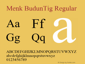 Menk BudunTig Regular Version 1.02图片样张