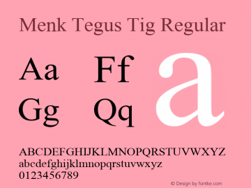 Menk Tegus Tig Regular Version 1.02图片样张