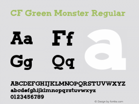 CF Green Monster Regular Version 1.00 2015图片样张