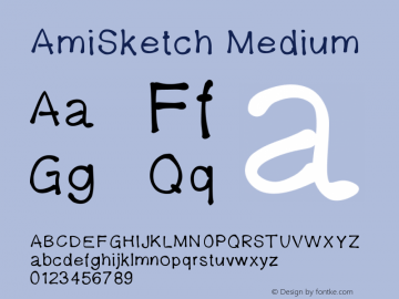 AmiSketch Medium Version 001.000 Font Sample