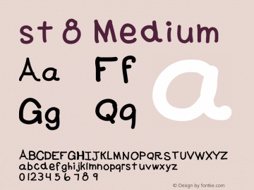 st8 Medium Version 001.000 Font Sample