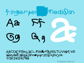 fingerpen Medium Version 001.000 Font Sample