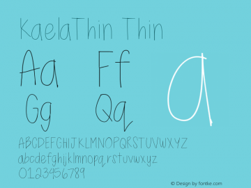 KaelaThin Thin Version 001.000图片样张