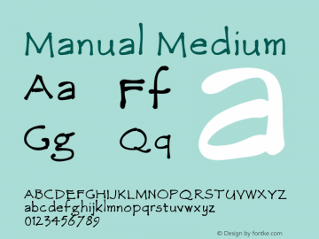 Manual Medium Version 001.000 Font Sample