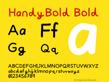 HandyBold Bold Version 001.000图片样张