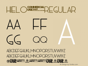 HIELO regular Version 1.00 December 10, 2015, initial release Font Sample