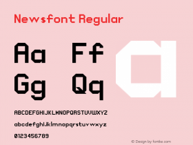 Newsfont Regular Version 1.0 Font Sample